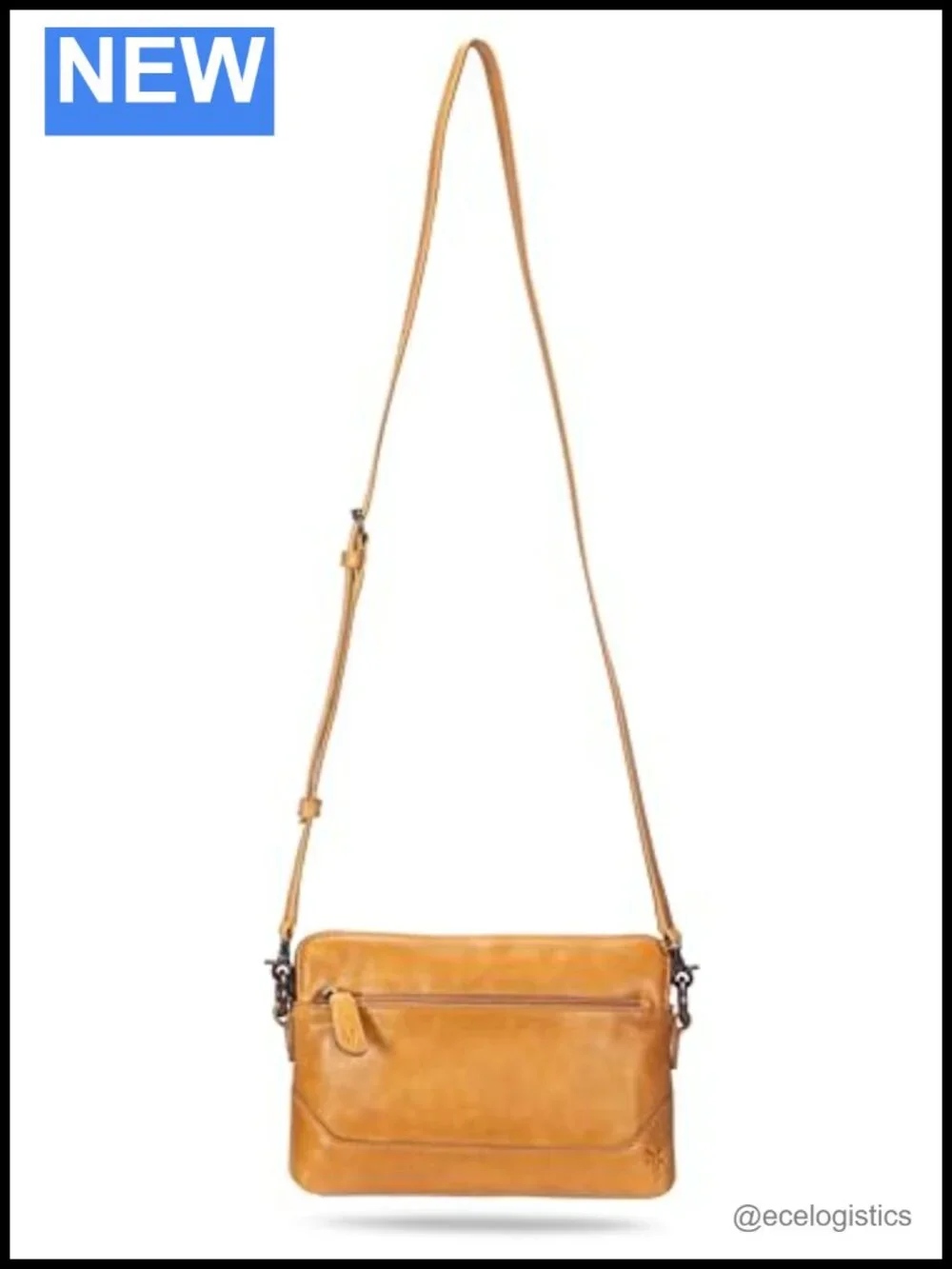 Leather Crossbody Wristlet Wallet with Card Slots Zip Closure